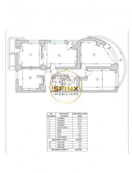 Piata Universitatii, Bloc Dunarea, apartament 4 camere.